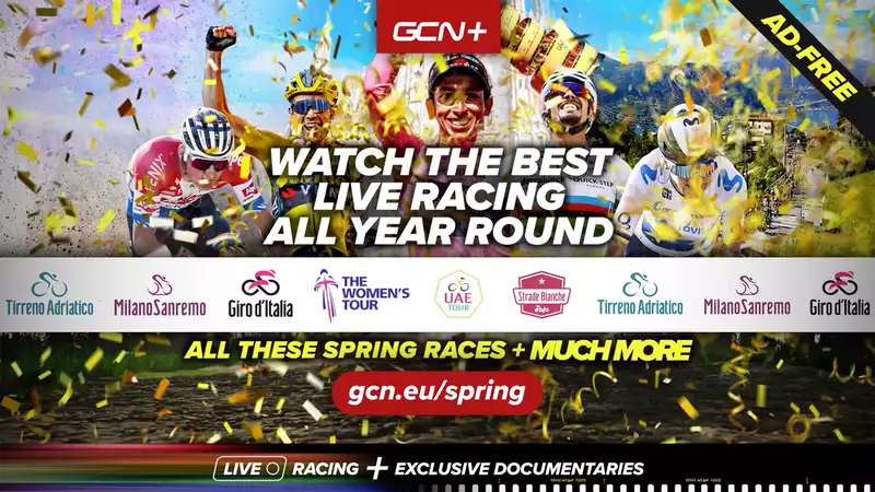 Live streaming of races and cycling documentaries on GCN+.